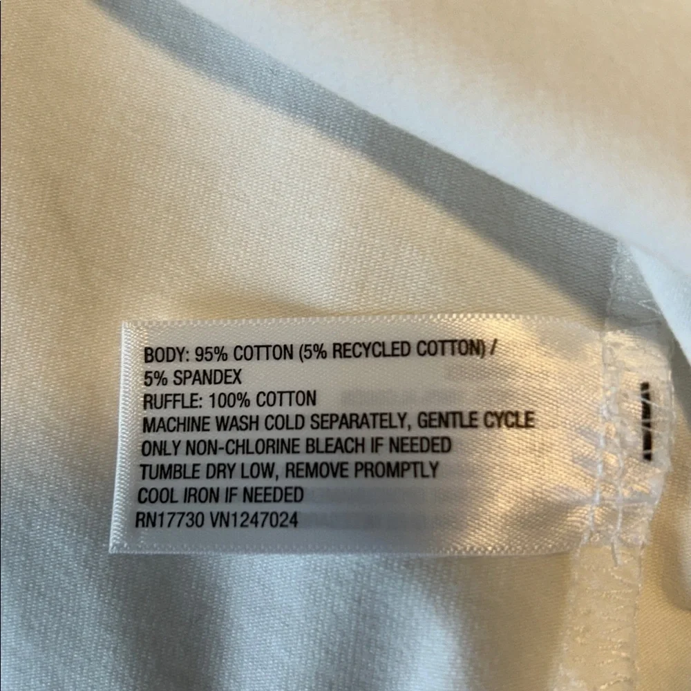 RUFFLES! A New Day - White Juniors Ruffle Sleeve Tee - Picture 3 of 4
